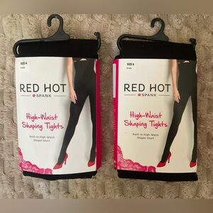 SPANX RED HOT HIGH-WAIST SHAPING TIGHTS - BLACK - WOMEN’S SIZE 5 (XL) SEALED